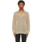 Sefr Beige Mate V-Neck Sweater