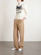 CELINE - Slim-Fit Logo-Intarsia Cashmere Sweater - White