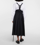 Noir Kei Ninomiya Lace-up wool midi skirt