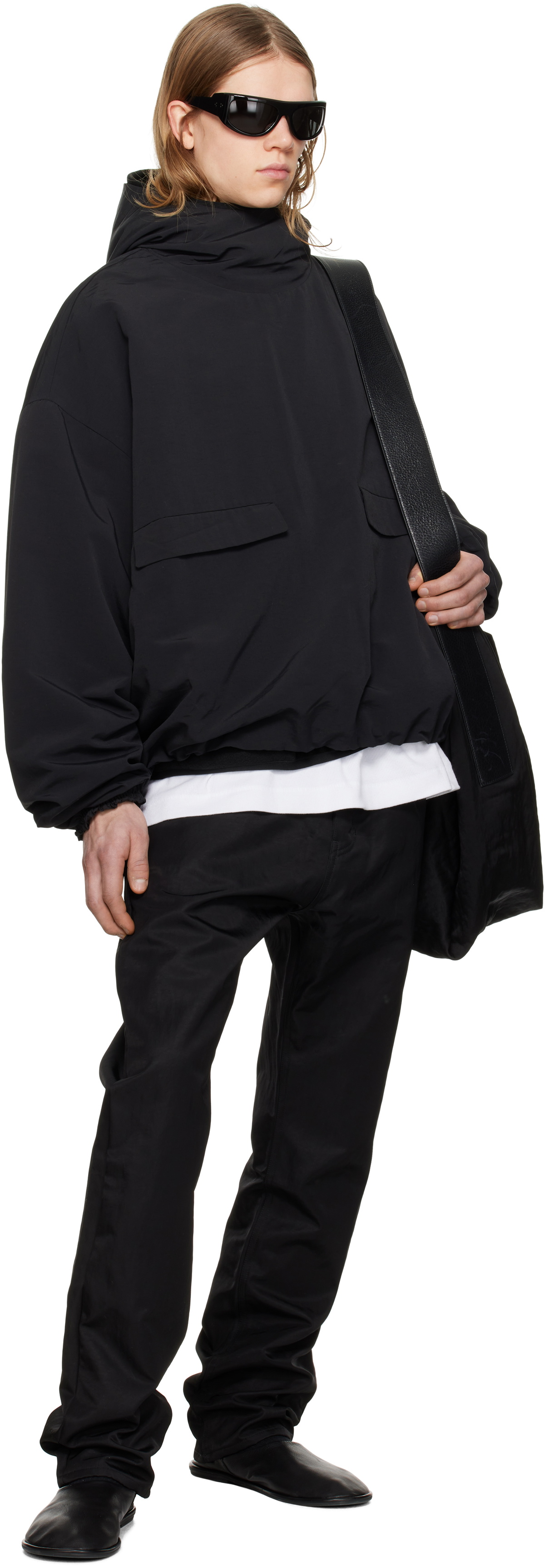Fear of God ESSENTIALS Black Military Nylon Hooded Anorak