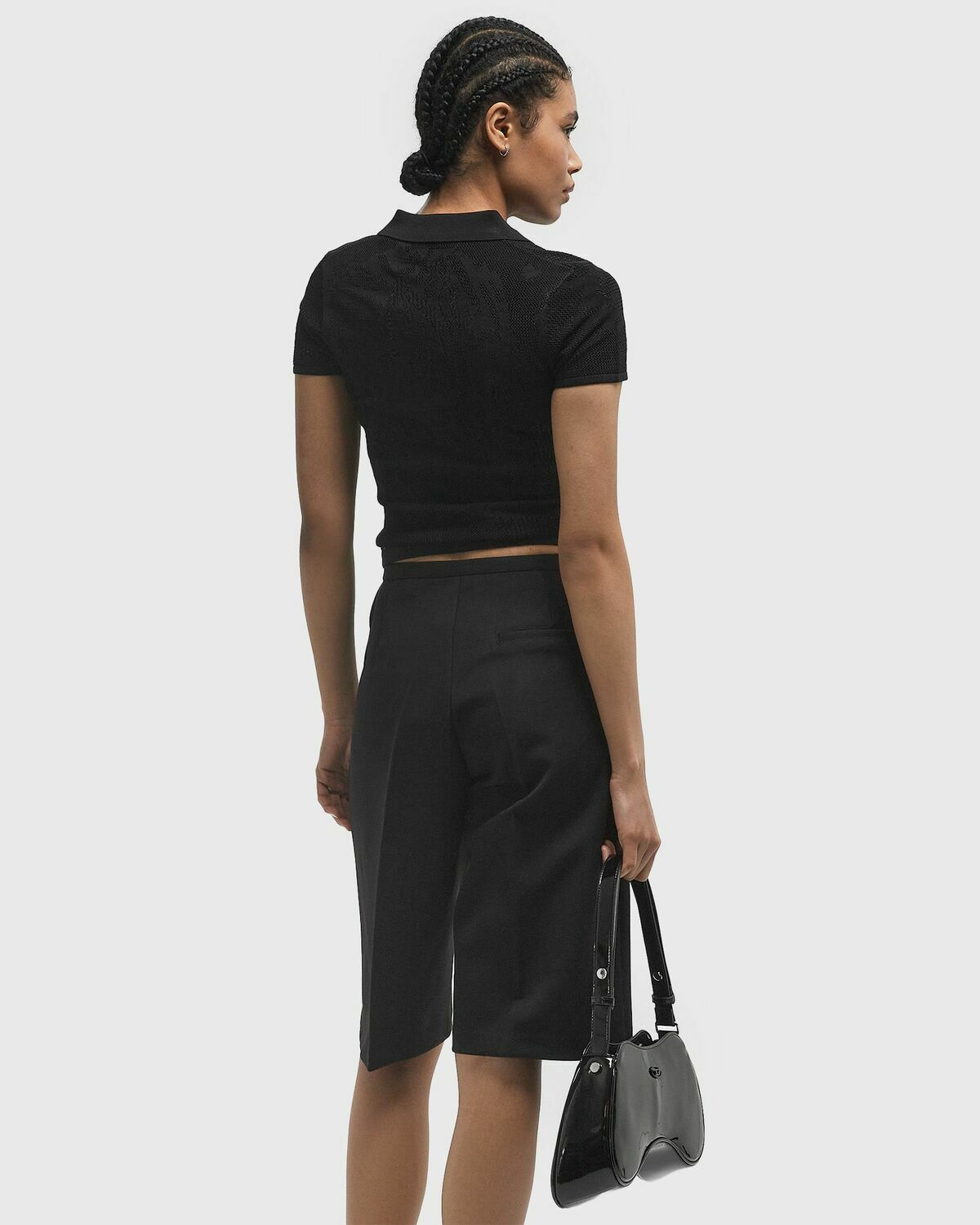Daily Paper Braided polo Black Womens Top