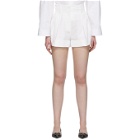 Valentino White High-Waisted Shorts