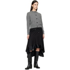 sacai Gray Wool Knit Cardigan