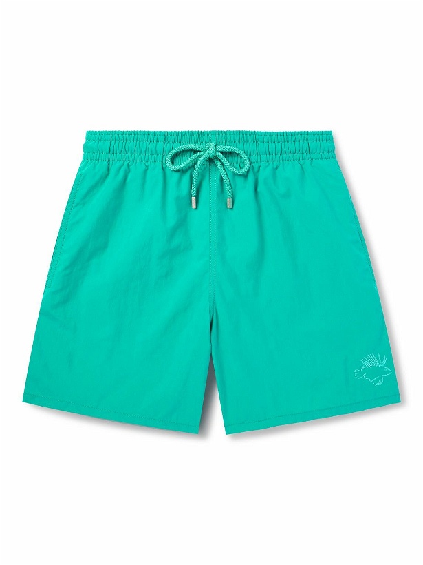 Photo: Vilebrequin - Moorea Straight-Leg Mid-Length Recycled Swim Shorts - Green