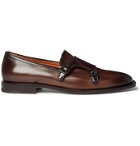 Santoni - Leather Monk-Strap Shoes - Brown