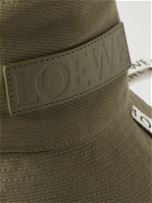 LOEWE - Paula’s Ibiza Logo-Appliquéd Canvas Bucket Hat - Green