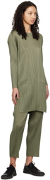 PLEATS PLEASE ISSEY MIYAKE Green Monthly Colors January Minidress