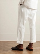 Ghiaia Cashmere - Marinaio Straight-Leg Pleated Cotton-Twill Chinos - White
