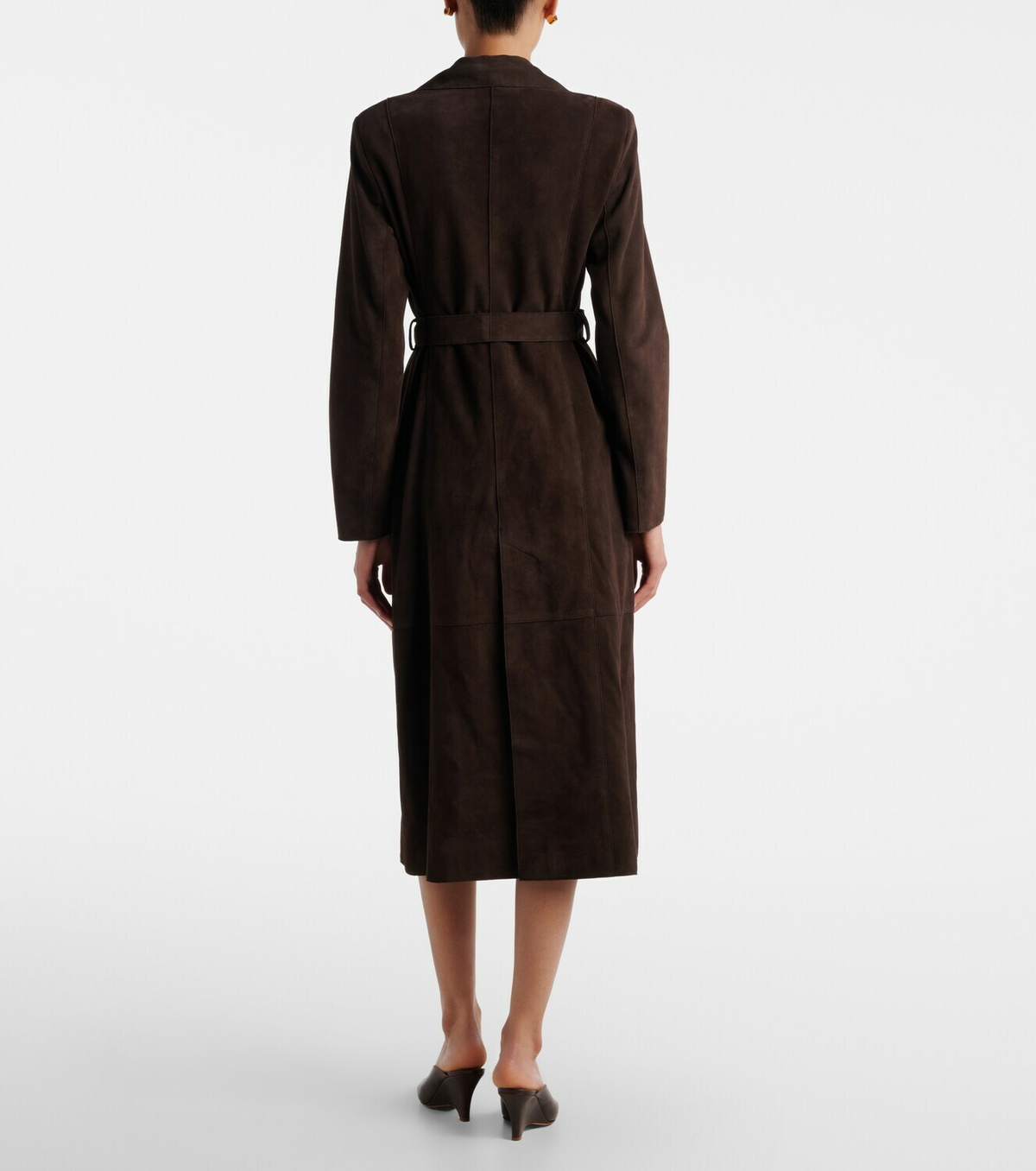 Nour Hammour Winona belted suede wrap coat