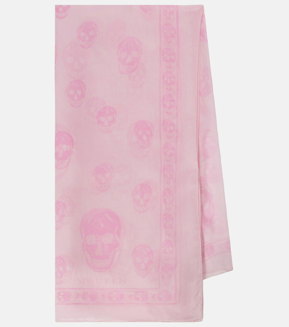 McQueen Printed silk scarf