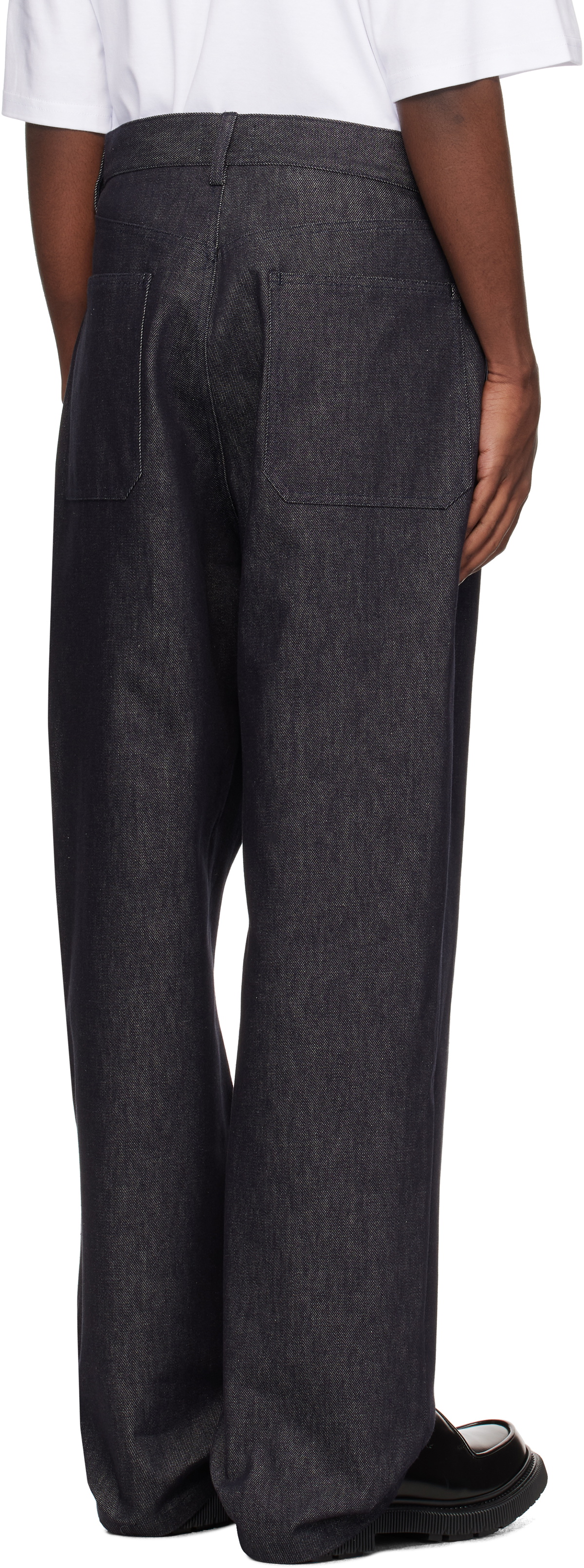 Lownn Navy Wide-Leg Jeans