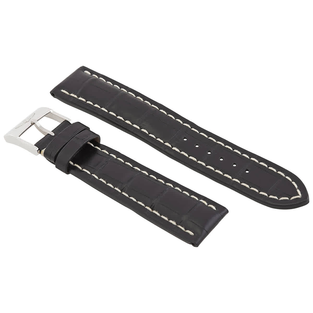 Breitling Black Strap with a Stainless Steel Tang Buckle 22-20mm