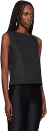 SHUSHU/TONG Gray Asymmetric Neckline Vest