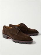 Christian Louboutin - Davisol Suede Derby Shoes - Brown