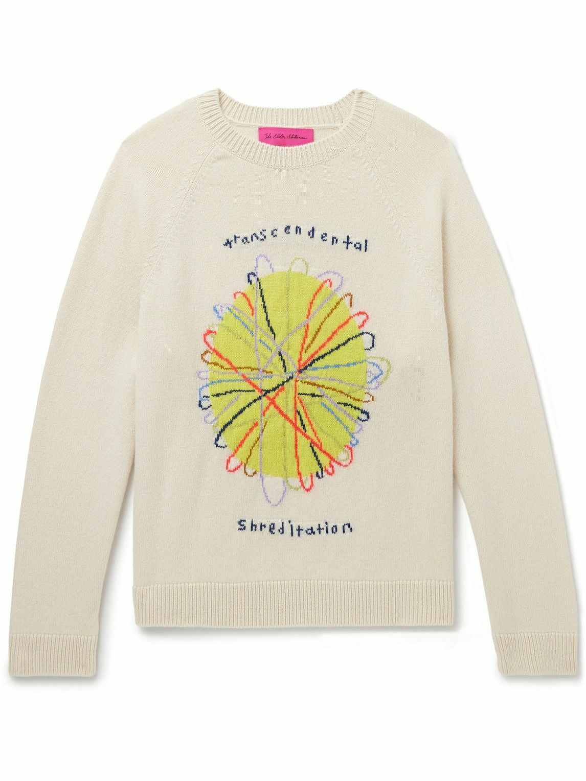 The Elder Statesman - Ozzie Wright Shreditation Intarsia-Knit