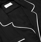 Rhude - Embroidered Piped Woven Shirt - Black