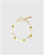 Wald Berlin Smilie Dude Pearl Bracelet With Extention White - Womens - Cool Stuff