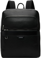 Lacoste Black Ossian Leather Backpack