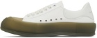 Alexander McQueen White & Khaki Deck Plimsoll Low Sneakers