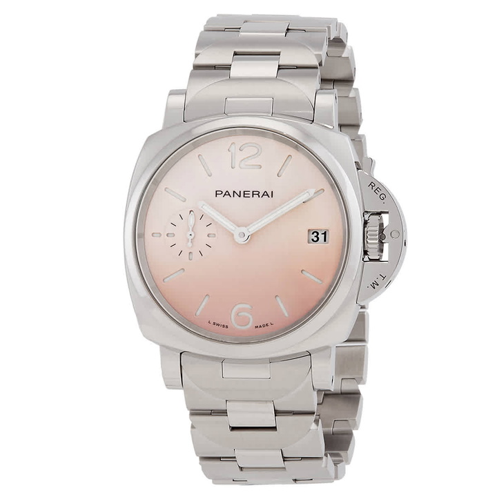Photo: Panerai Luminor Due Pastello Automatic Pink Dial Watch PAM01319