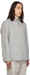 sacai Gray Suiting Bonding Shirt