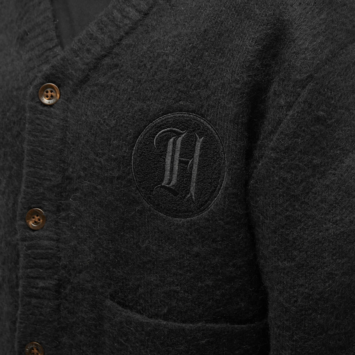 Honor the Gift Men's Stamp Patch Cardigan in Black Honor the