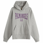 Palm Angels Women's College Classic Hoodie in Melange Grey/Violet