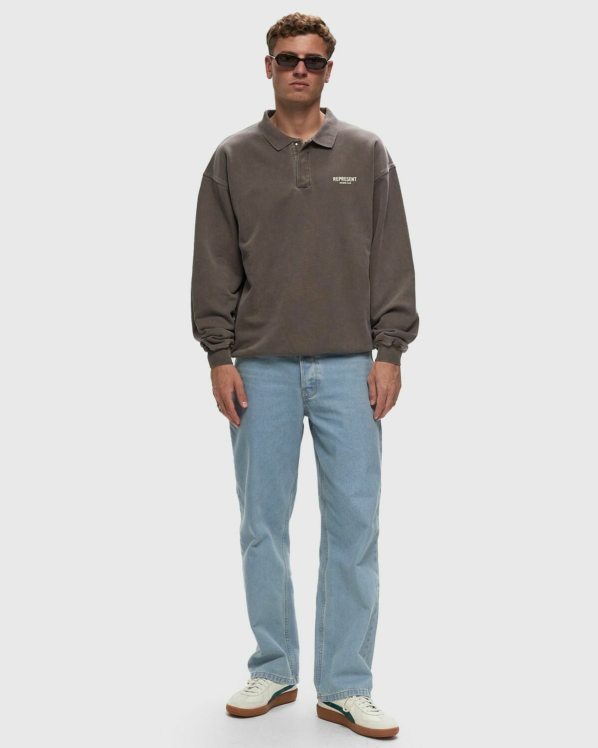 Represent Represent Owners Club Ls Polo Sweat Grey Polos
