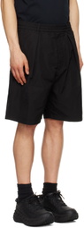 Lownn Black Pleated Cargo Shorts