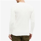 The Real McCoy's Men's Long Sleeve Waffle Thermal T-Shirt in White