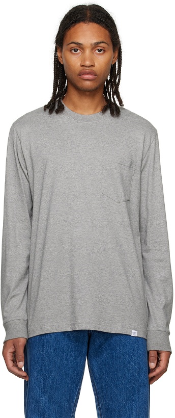 Photo: NORSE PROJECTS Gray Johannes Long Sleeve T-Shirt