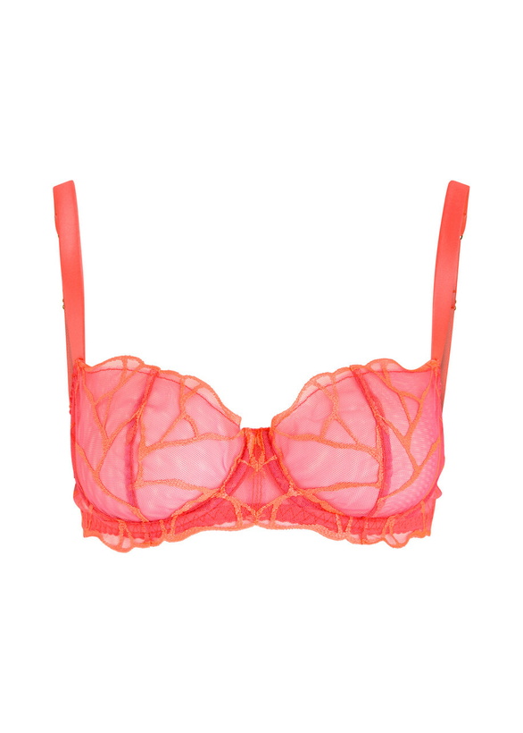 Photo: Fleur OF England Cleo Embroidered Underwired bra Bright Pink