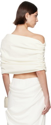 COLLEEN ALLEN SSENSE Exclusive Bridal Capsule Velvet Shawl Top