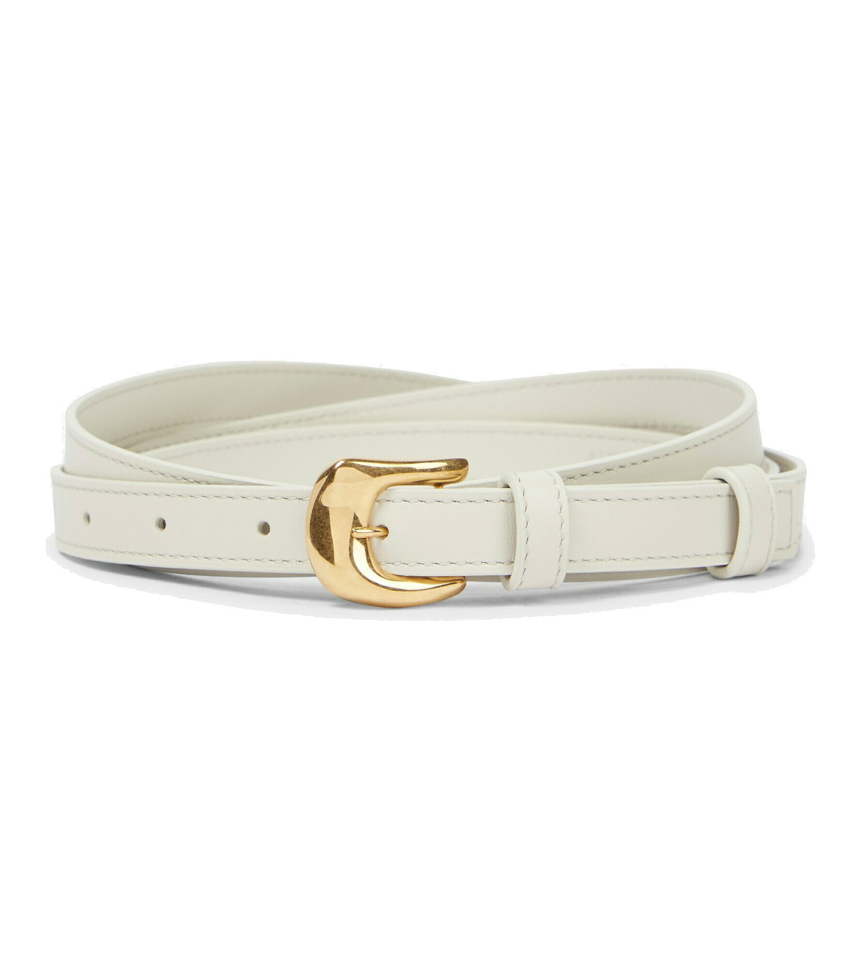 Brass leather belt in black - Altuzarra