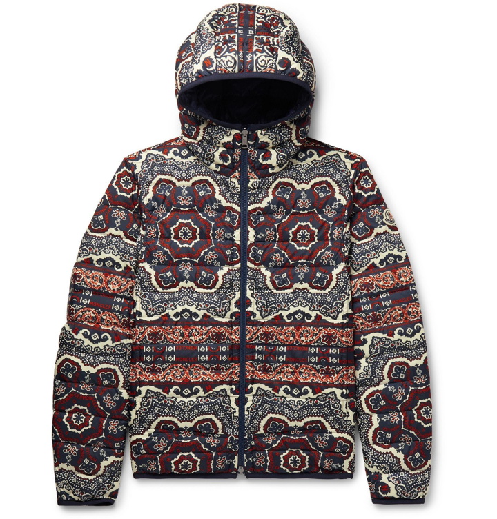 Photo: Moncler - Slim-Fit Reversible Bandana-Print Quilted Shell Hooded Jacket - Multi
