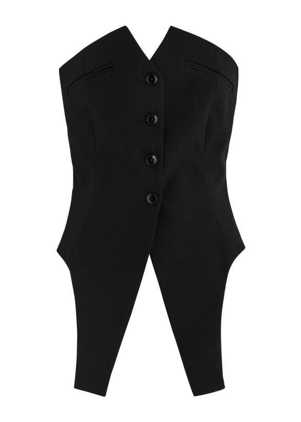 Photo: Alexander Wang Strapless Wool Waistcoat Black