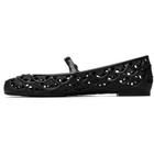 Valentino Garavani Black Ondette Rubber Ballerina Flats
