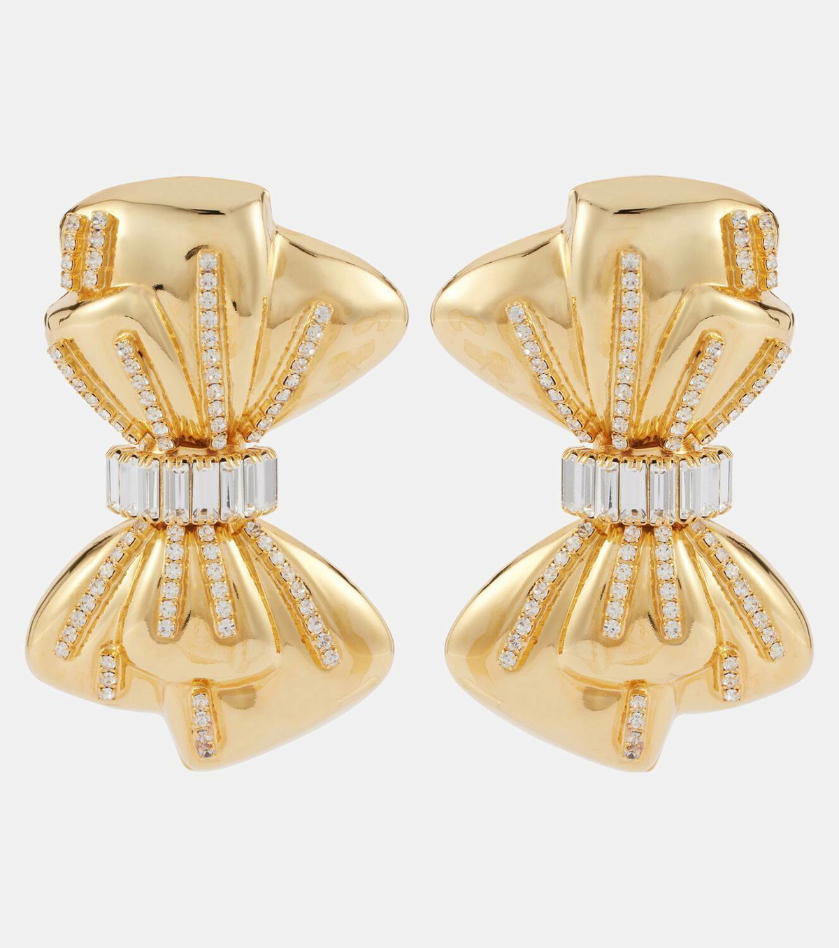Alessandra Rich Crystal-embellished clip-on earrings