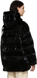 Off-White Black Belted Puffer Down Jacket