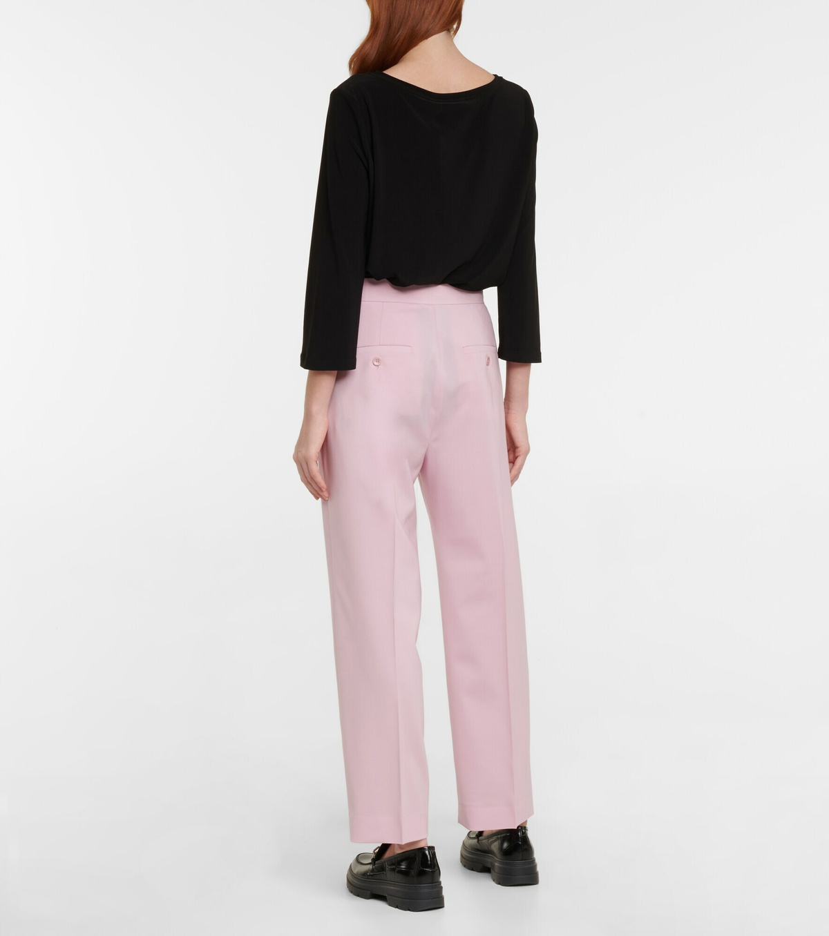 パンツ MAX MARA STUDIO Woman Pants Pink 2416131021600 017 Max Mara Calibri silk trousers for women 2411131014600