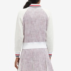 Thom Browne Tweed RWB Bomber Jacket in Pink