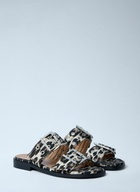 GANNI Buckle Two Strap Sandals