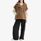 Max Mara Women's Teddy Gilet Cape in Colonial