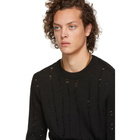 Comme des Garcons Homme Plus Black Wool Splash Sweater