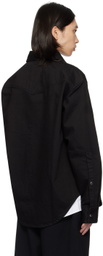 VTMNTS Black Oversized Denim Shirt