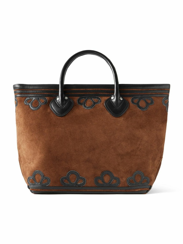 Photo: BODE - Leather-Trimmed Suede Tote Bag
