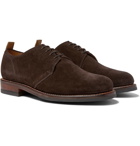 Grenson - Wade Suede Derby Shoes - Dark brown