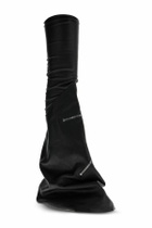 RICK OWENS cargo flares sneak leather boots Black