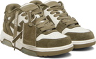 Off-White Khaki & Off-White 'Out Of Office' Sneakers