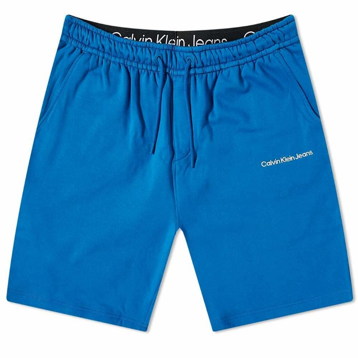 Photo: Calvin Klein Men's Institutional Sweat Short in Tarps Blue